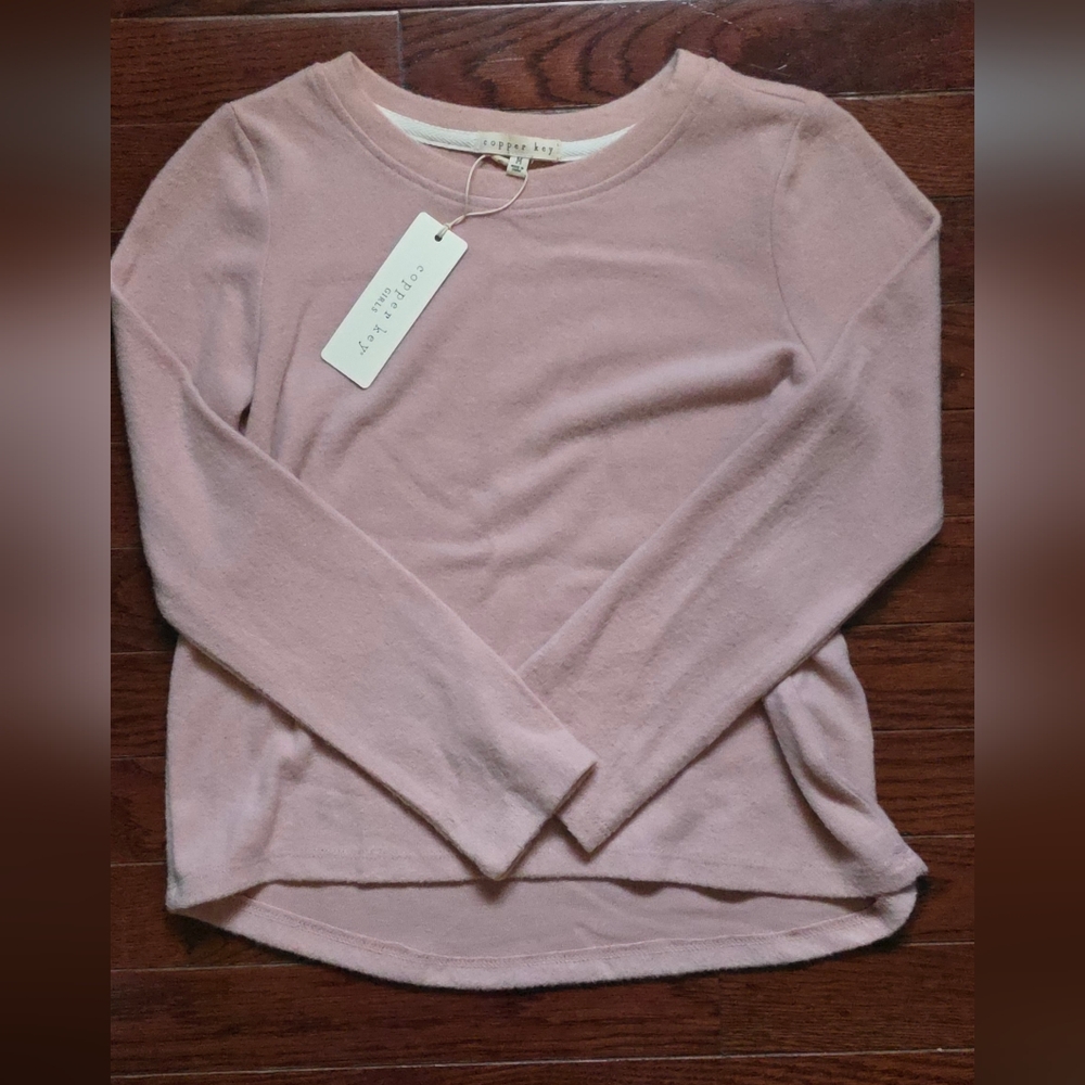 Copper Key Blush Pink Long Sleeve Sweater